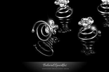 Tonia Flower Hair Twist Pin | Rhinestone - Beloved Sparkles
- 2