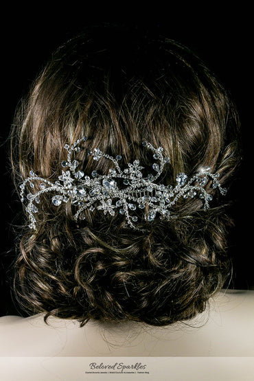 Fidelia Floral Treasures Hair Comb | Swarovski Crystal - Beloved Sparkles