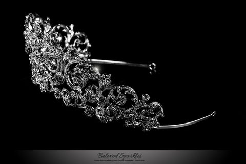 Matilda Victorian Romantic Silver Tiara | Swarovski Crystal - Beloved Sparkles
 - 2