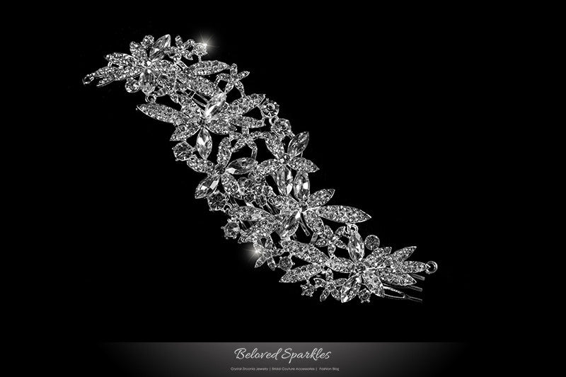 Karla Floral Garden Hair Comb | Crystal - Beloved Sparkles
- 2