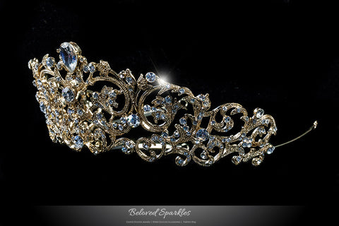 Matilda Victorian Romantic Gold Tiara | Swarovski Crystal - Beloved Sparkles
 - 2