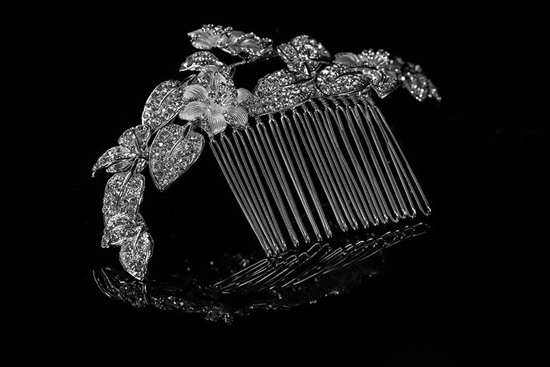 Nikki Art Deco Flower Hair Comb | Swarovski Crystal - Beloved Sparkles
- 2