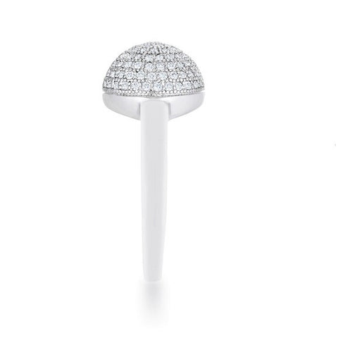 Brie Contemporary Sphere Cluster Fashion Cocktail Ring | 1ct |Cubic Zirconia | Silver