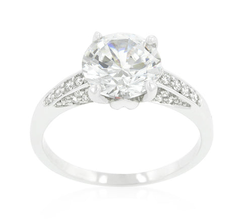Carmela Contemporary Round Solitaire Ring | 4ct | Cubic Zirconia - Beloved Sparkles
 - 2