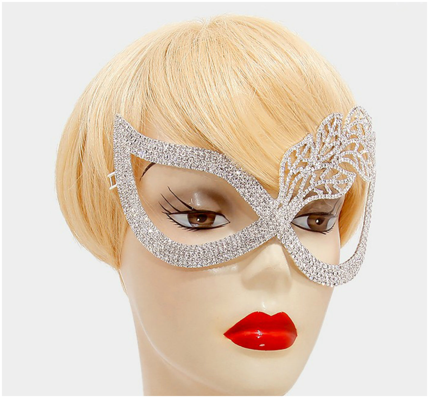 Cyntia Crystal Leaf Masquerade Mask