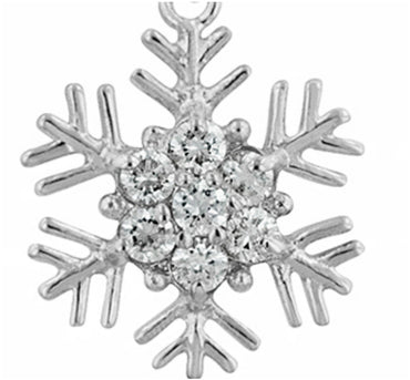 Telmae CZ Snowflake  Drop Earrings | 1.5ct