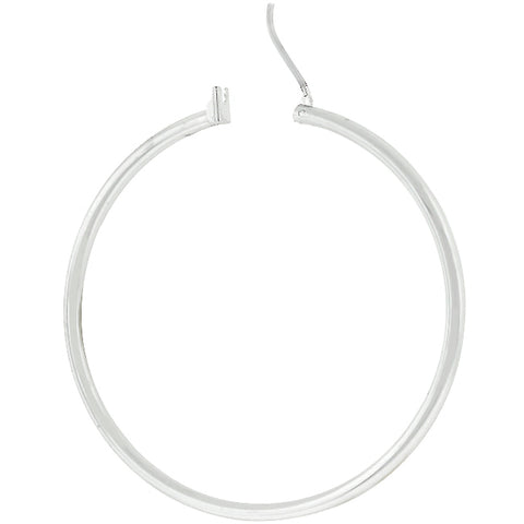 Glem Large Silver Hoop Earrings | 45mm