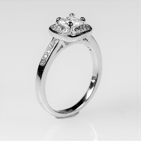 Grable Cushion Halo Engagement Wedding Ring Set | 1.5ct