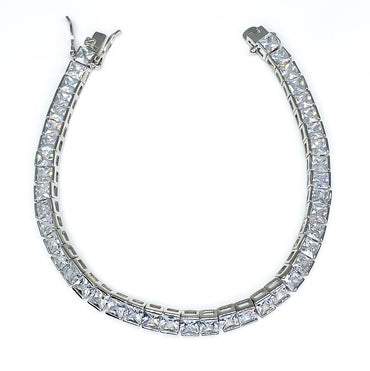 Hazel 4mm Princess CZ Tennis Bracelet | 7.25in | 19ct