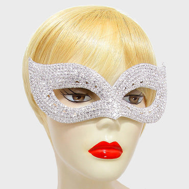 Ivanna Cluster Cat Eye Statement Masquerade Mask | Crystal - Beloved Sparkles
- 2