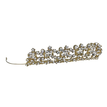 Kandace Classic Crystal Gold Tiara