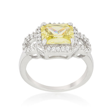 Karae 9x7mm Canary Radiant CZ Ring | 3ct