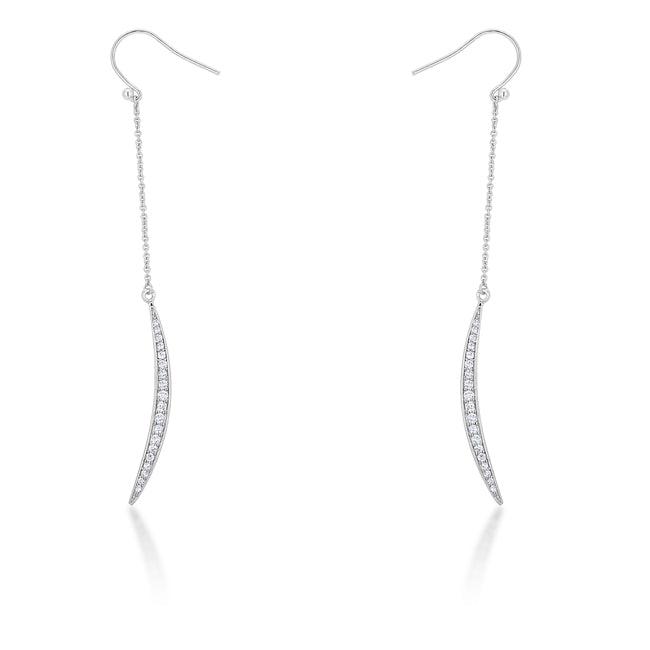 Luna Delicate Moon Drop Earrings