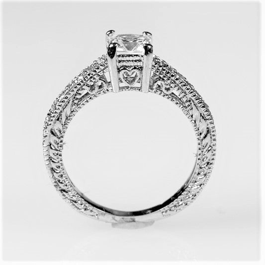 Lupe 5mm Princess Filigree Bridal Ring Set | 0.5ct |
