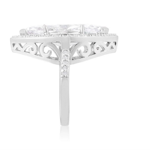 Ohara 21x11mm Marquise CZ Cocktail Ring | 10ct