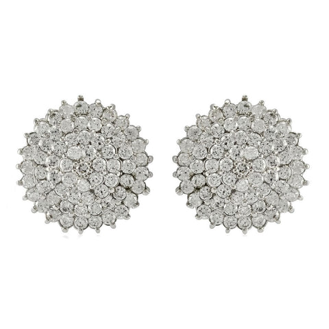 Parley CZ Pave Dome Stud Earrings