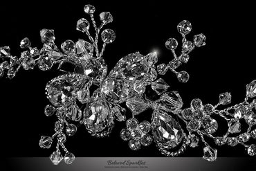 Helen Floral Spray Hair Clip | Swarovski Crystal - Beloved Sparkles
- 2