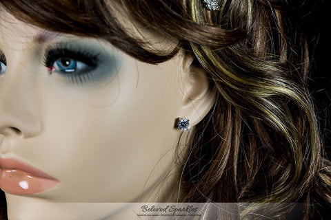 Haley Round Cut Stud Earrings – 6mm  | 1.25ct | Sterling Silver