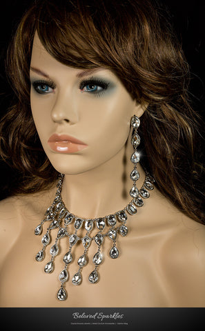 Krista Art Deco Draping Necklace | Crystal - Beloved Sparkles
 - 3