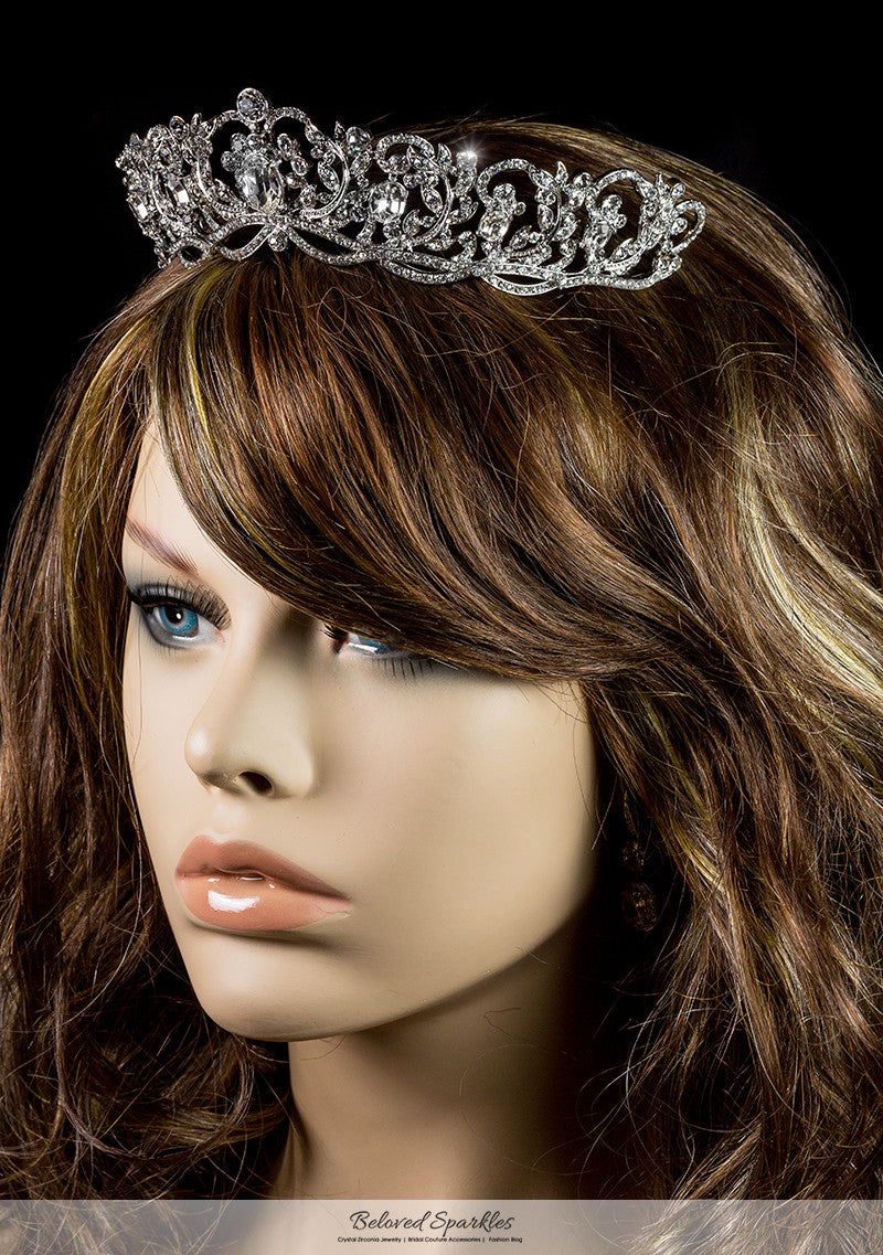Dextra Victorian Statement SilverTiara | Swarovski Crystal - Beloved Sparkles
- 3