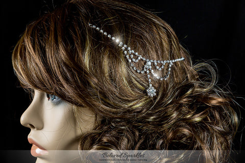 Gretel Vintage Hair Chaain and Forehea Chain | Rhinestone - Beloved Sparkles