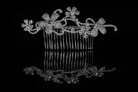 Kathleen Flower Cluster Hair Comb | Swarovski Crystal - Beloved Sparkles
 - 3