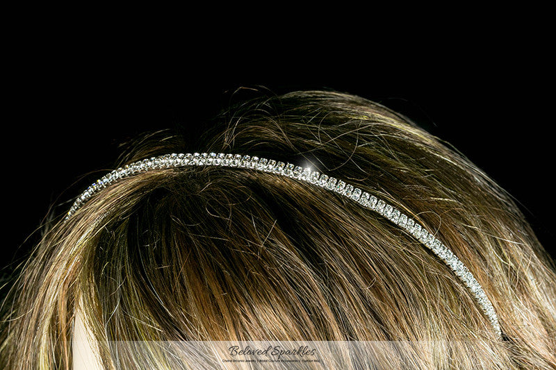 Celes-2 Two Rows Rhinestone Headband | Rhinestone - Beloved Sparkles
- 3