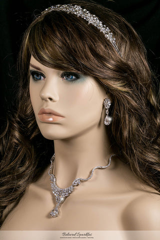 Melita Ornament Dangle Necklace | 60 Carat | Cubic Zirconia - Beloved Sparkles