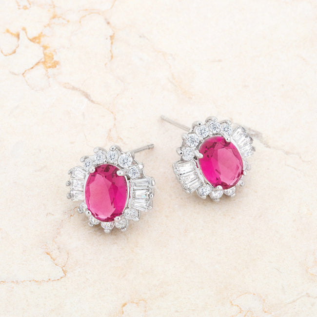 Chrisalee Vintage 8x6mm Oval Halo Earrings