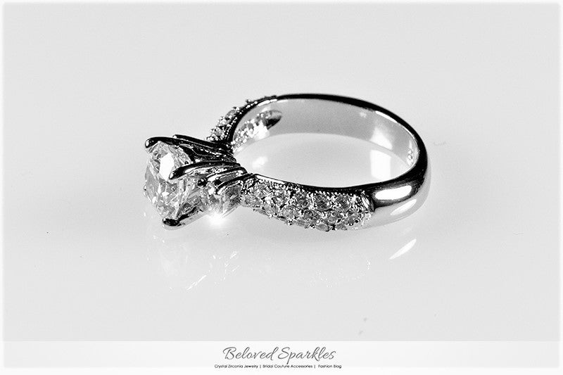 Nikita 7mm Round Three Stone Engagement Ring | 1.3ct | 2.5ct