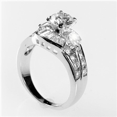Sandra 6mm Round CZ Engagement Ring | 0.9ct | 2.8ct