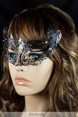 Liana Silver Metal Lace Masquerade Mask | Metal - Beloved Sparkles
 - 3