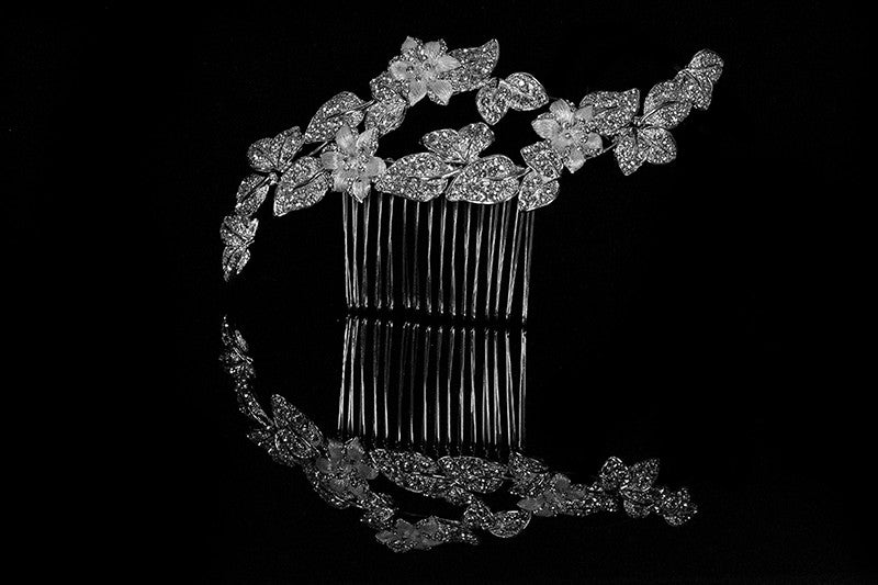 Nikki Art Deco Flower Hair Comb | Swarovski Crystal - Beloved Sparkles
- 3