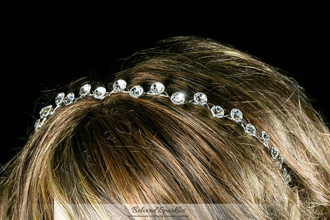 Nahia Solitaire Headband | Crystal - Beloved Sparkles
 - 4