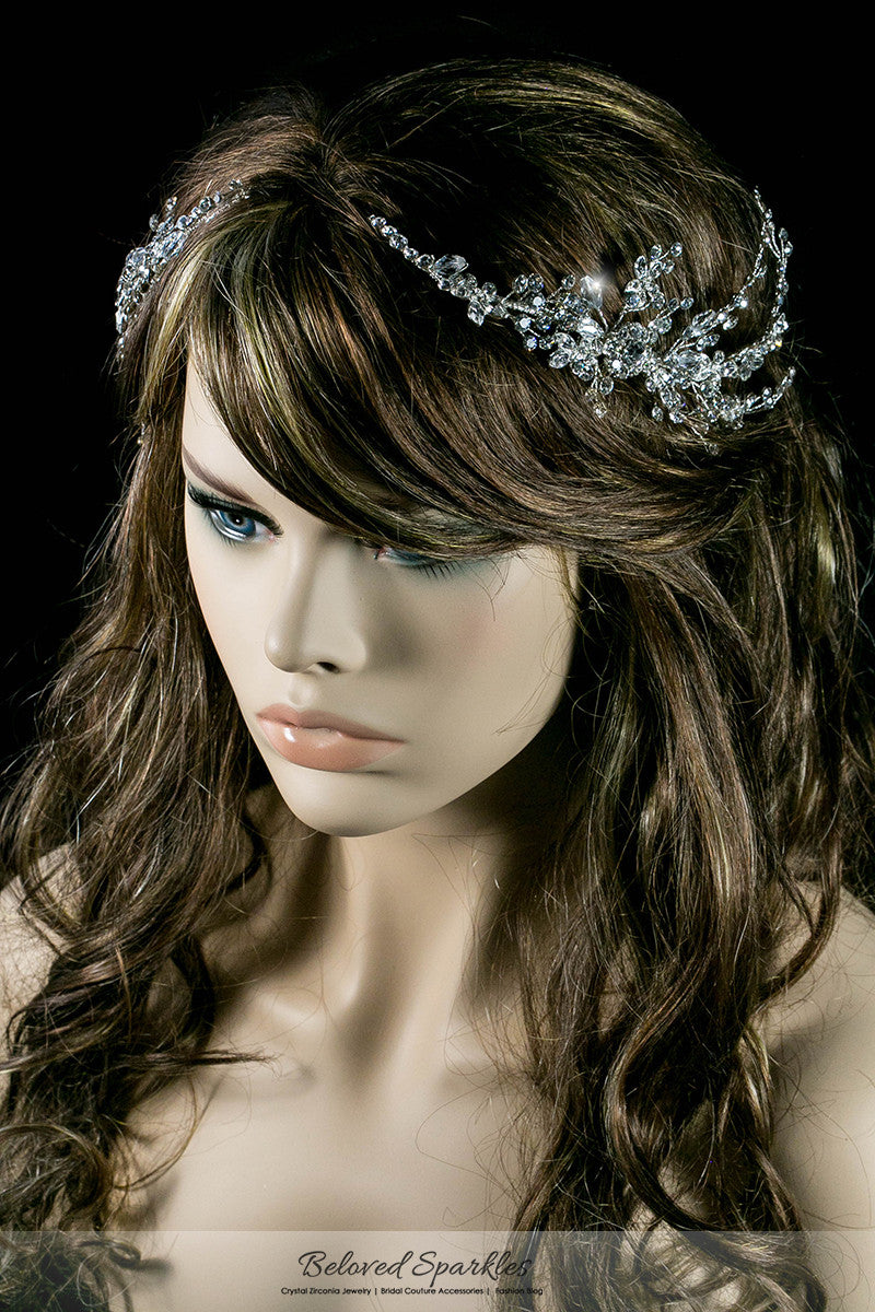 Reina Floral Spray Hair Comb | Swarovski Crystal - Beloved Sparkles
- 4