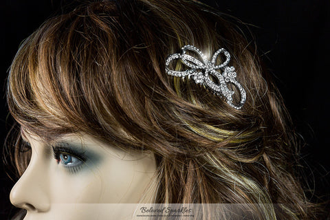 Ondina Petite Ribbon Hair Comb | Crystal - Beloved Sparkles
 - 4