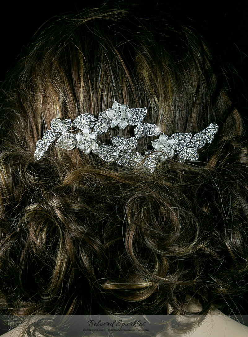 Nikki Art Deco Flower Hair Comb | Swarovski Crystal - Beloved Sparkles
- 4