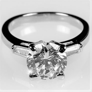 Cheryl 9mm Round Solitaire Engagement Ring | 2.8ct
