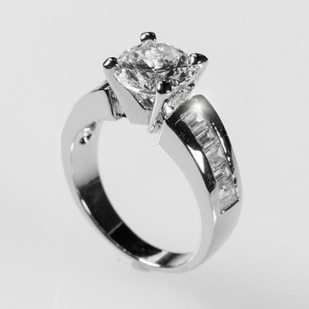 Isodra 8mm Round Solitaire Engagement Ring | 2ct - Beloved Sparkles