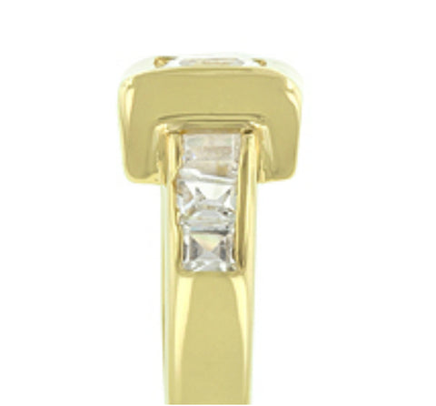 Jovi Simple Golden Square Bezel Ring | 2ct  | Cubic Zirconia | 18k Gold - Beloved Sparkles
 - 4