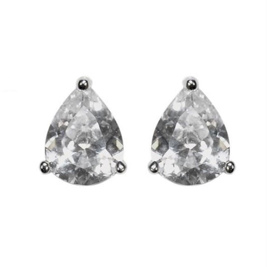 Kanisha 8mm Pear CZ Stud Earring | 1.25ct