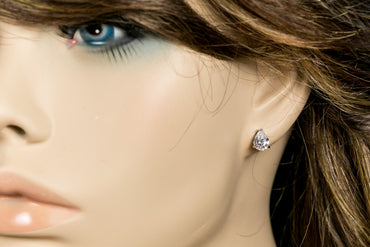 Kanisha 8mm Pear CZ Stud Earring | 1.25ct