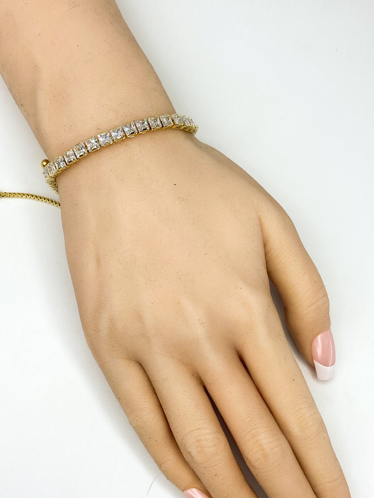 Keeley 4mm Princess CZ Tennis Bolo Bracelet