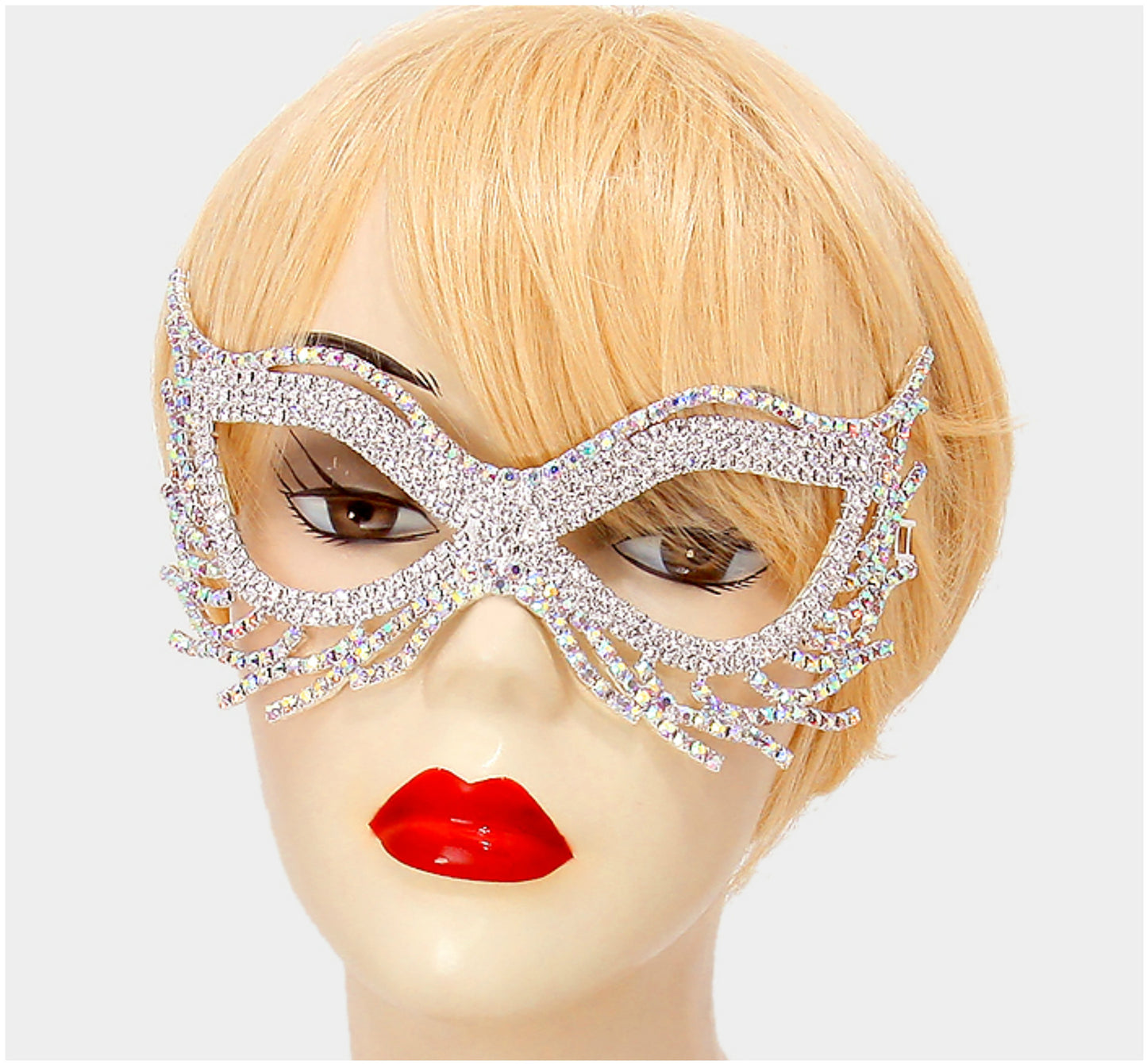 Nohelia Art Deco Modern Masquerade Mask | Crystal - Beloved Sparkles
- 4