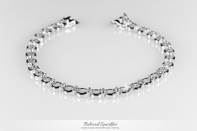 Trixie Alternating CZ Circles Fashion Bracelet | 7.25in