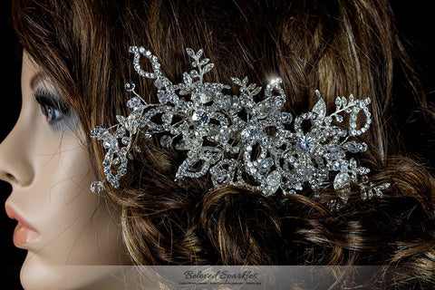 Karmala Garden Floral Spray Hair Comb | Swarovski Crystal - Beloved Sparkles
 - 5