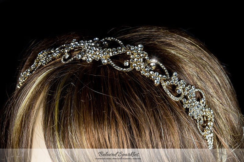 Bethany Swirl Filigree Gold Headband | Swarovski Crystal - Beloved Sparkles
- 5