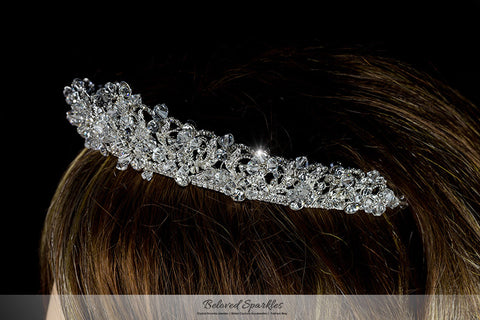 Ingrid Royal Cluster Silver Tiara | Swarovski Crystal - Beloved Sparkles
 - 5