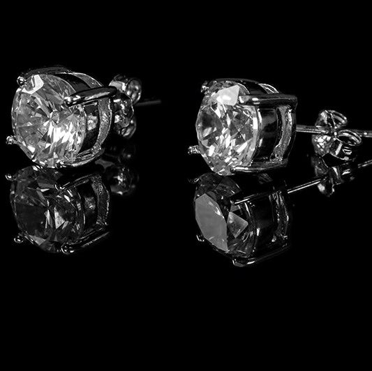 Christa Round Cut Stud Earrings – 6mm | 0.84ct | Sterling Silver