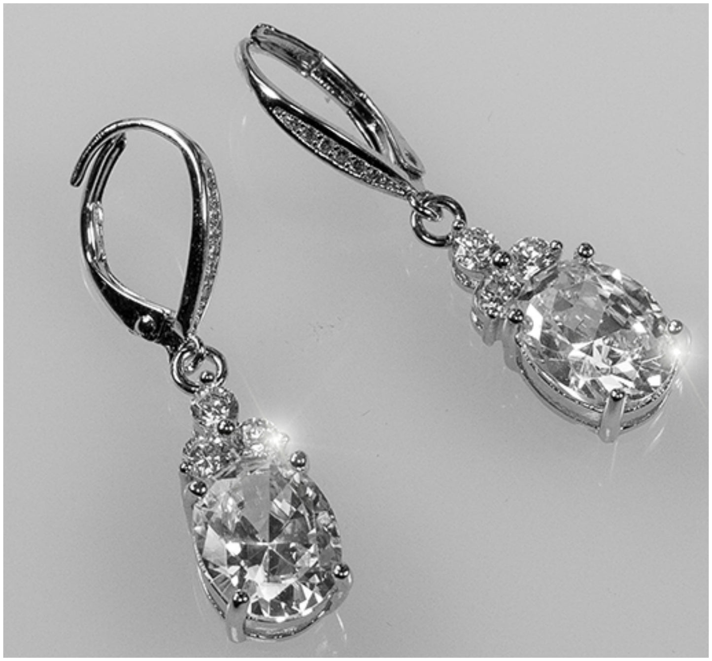 Amanda Oval Drop Dangle Earrings | 2.5ct - Beloved Sparkles